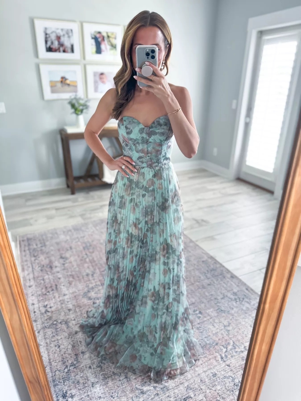Lulus Most Beautiful Day Sage Multi Floral Print Organza Maxi